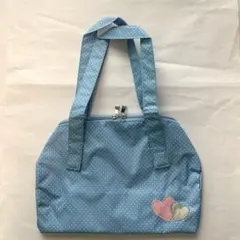 Srixon 水色 ドット柄 ハンドバッグ