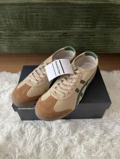 OnitsukaTigerMEXICO66 ベージュ&グリーン 25.5 cm OnitsukaTigerMEXICO66 ベージュ&グリーン 25.5 cm - メルカリ
