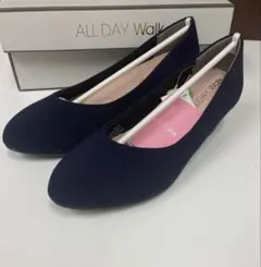 オールデイウォーク（22cm）ネイビー 簡易防水 パンプス アキレスのサムネイル