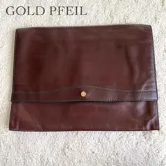 GOLD PFEIL ブラウン レザー ドキュメントケース 書類ケース