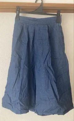 【古着】ダークブルー デニム キュロット