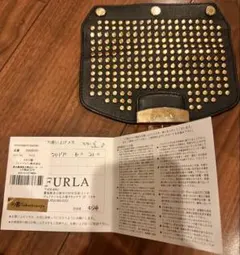 FURLA スタッズ 黒 メトロポリス　フラップのみ