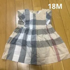 即発送❗️［Burberry ］ チェック柄フリル袖ワンピース