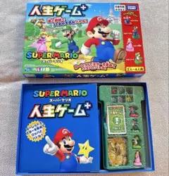 人生ゲーム＋　スーパーマリオ　ボードゲーム　使用回数1回のサムネイル