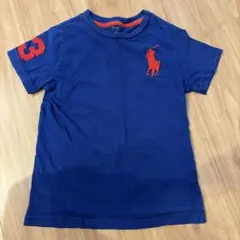 ラルフローレンロゴ Tシャツ 青 3歳