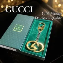 GUCCI インターロッキングG キーリング チャーム シルバー ゴールドのサムネイル