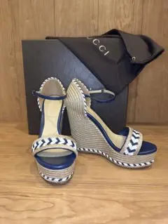GUCCI グッチ ウェッジソール サンダル エスパドリーユ 36-1/2未使用