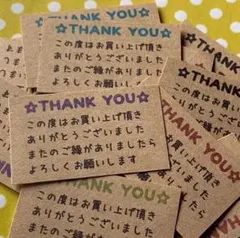 50枚★サンキューシール手書き風カラフル