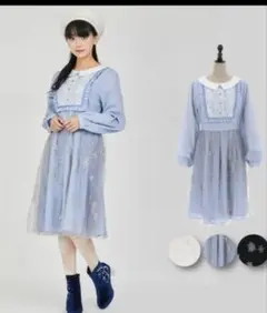 レア物　アクシーズファム　フリル付きワンピース　ホワイト