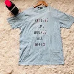 ［BEAMS］ロゴtシャツ(M)/コットン100%✨ カジュアル 水色のサムネイル