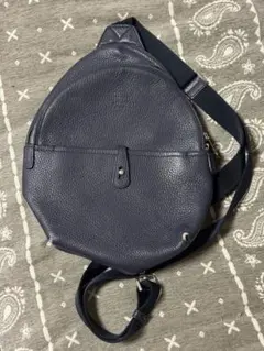 FURLA レザー　ネイビーショルダーバッグ