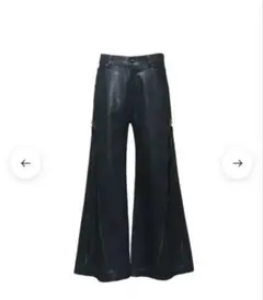 Resin Coated Zip Line Denim M