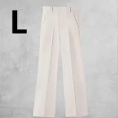 新品 白 スラックス 裏地付き オフィス 卒園式 入学式 フォーマル きれいめ