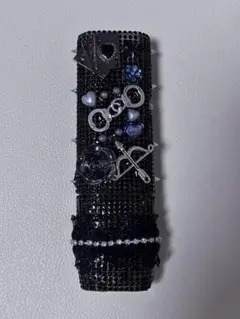 iQOSイルマiワンケース デコケース 黒 シルバー 地雷系