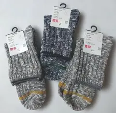 ユニクロ☆UNIQLO ハーフソックス 25-27cm 3足セットのサムネイル