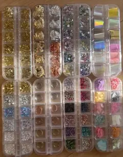 ネイルパーツセット 多種類 収納ケース付き
