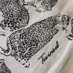 試着のみ 洗える ジャガー 総柄 ストール 春夏 ツインセット TWINSET