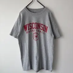 チャンピオン　US古着　半袖　カレッジTシャツ　メンズ　M グレー　バスケ