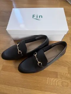 Fin ローファー 本革2WAYビット レディース ブラック　24.5cm