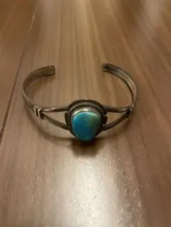 シルバー バングル ブレスレット ターコイズ
