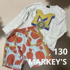 【美品】MARKEY'S ハーフパンツ カットソー 長袖Tシャツ 上下セット
