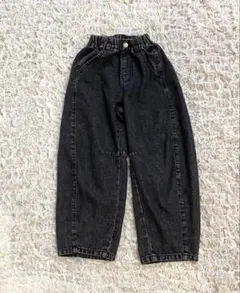 しまむら デニムパンツ 140 ブラック 女の子