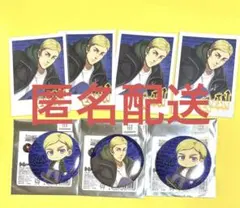 進撃の巨人　あみあみ　スケーターver 缶バッジ　特典カード　エルヴィン