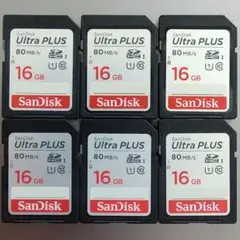 SanDisk Ultra PLUS 16GB SDカード 6個セット☆