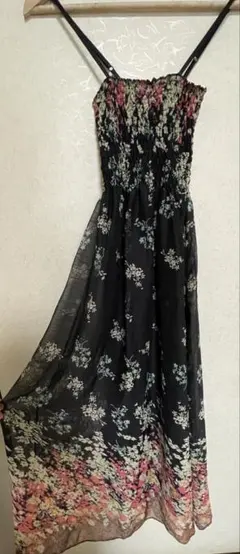 レディース 多色花柄キャミワンピース