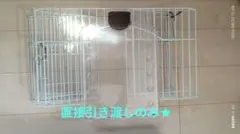 中型ホワイト金属ケージ トレー付き　うさぎ　《町田市に取りにきて頂ける方》のサムネイル