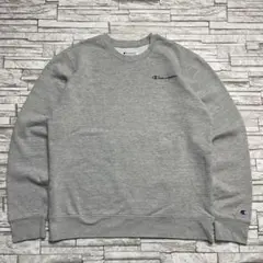 Champion スウェット グレー 胸元刺繍ロゴ Mサイズ