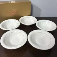 新品未使用 たち吉 RICHFIELD フルーツボール 5枚白磁金彩のサムネイル