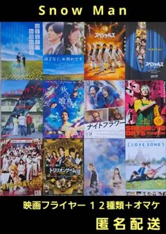 Snow Man スノーマン ジャニーズ 映画フライヤー １２種類＋オマケ