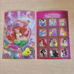 【平成レトロ】ディズニープリンセス シール ステッカー 2枚セット