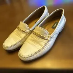 BALLY ローファー ホワイト ゴールド金具のサムネイル