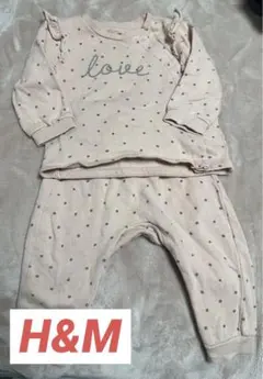 h&m organic cotton スウェットセットアップ