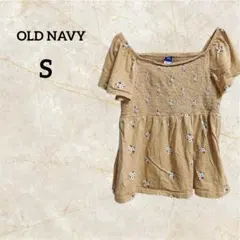 OLD NAVY 花柄オフショルダーTシャツ ガールズ 【S】