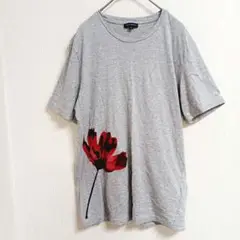 アーバンリサーチ フラワープリントTシャツ グレー 大人カジュアル 40