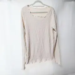 【earth music&ecology】カットソー ベージュ アイボリー