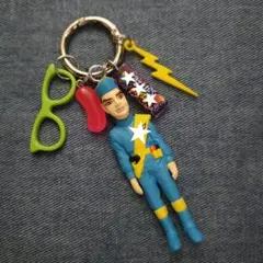 じゃらじゃらキーホルダー　青のお兄さま　メガネ　イナズマ　カラフル