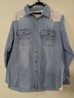 drug store's ドラッグストアーズ デニムシャツ 刺繍アイスブルー F