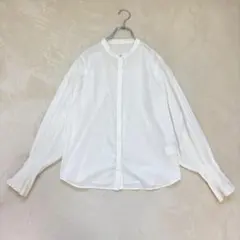 nn399 a.v.v 長袖ブラウス 綺麗め オフィスカジュアル プリーツ 白