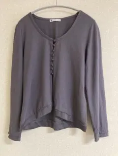 BABYLONE 長袖カーディガン グレー 綿 100%のサムネイル