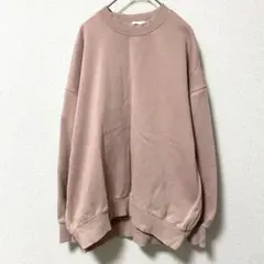 ジーユー スウェット ロンT 厚手 無地 シンプル カジュアル オーバー