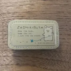SANRIO ZASHIKIBUTA 缶容器　箱　ケース サンリオ　昭和 サンリオ昭和レトロ ザシキブタ 缶ペンケースオマケあり - メルカリ