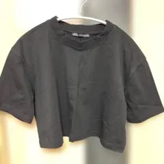 ZARA 半袖 クロップド丈 Tシャツ ブラック S