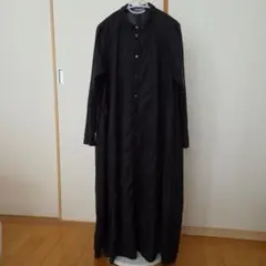 美品 ジョンスメドレー リネンシャツワンピース バンドカラー リネン