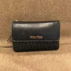 MIUMIU ミュウミュウ マテラッセ クラッチバッグ 5N1573 ネイビー