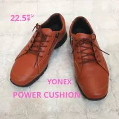 【美品】YONEX パワークッション　ウォーキングシューズ 22.5㌢　オレンジ