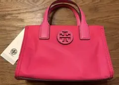 新品　未使用　トリバーチ エラ　ナイロン　トート　ミニ　バック　ピンク